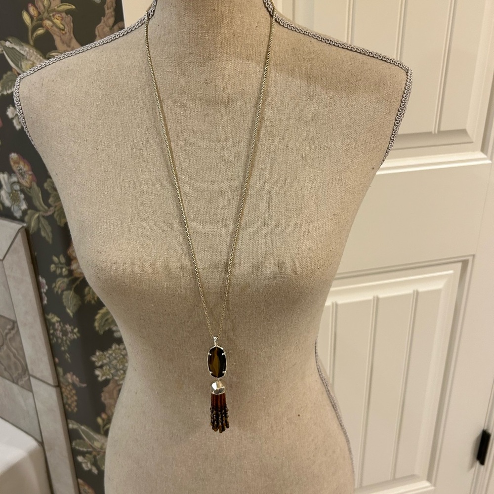 Kendra Scott EVA Brown Mother of Pearl Necklace